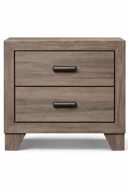 Millie Brown| Modern Wood Bedroom Nightstand with 2 Drawers - George's Furniture