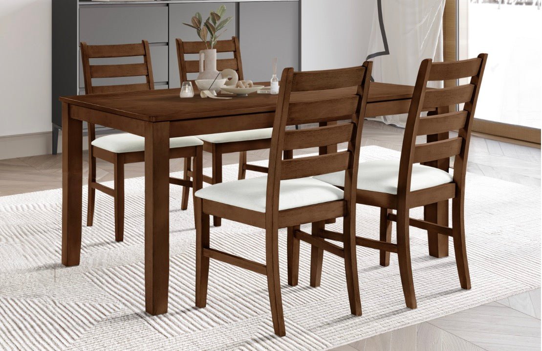 Monterey Walnut Dining Table Set (5 - Piece & 7 - Piece) – Solid Wood Dining Set - George's Furniture