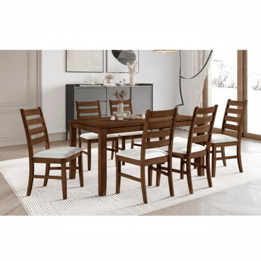 Monterey Walnut Dining Table Set (5 - Piece & 7 - Piece) – Solid Wood Dining Set - George's Furniture