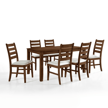 Monterey Walnut Dining Table Set (5 - Piece & 7 - Piece) – Solid Wood Dining Set - George's Furniture