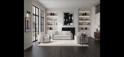 Loom beige chenille sofa lifestyle video