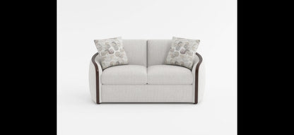 Loom beige chenille loveseat features video