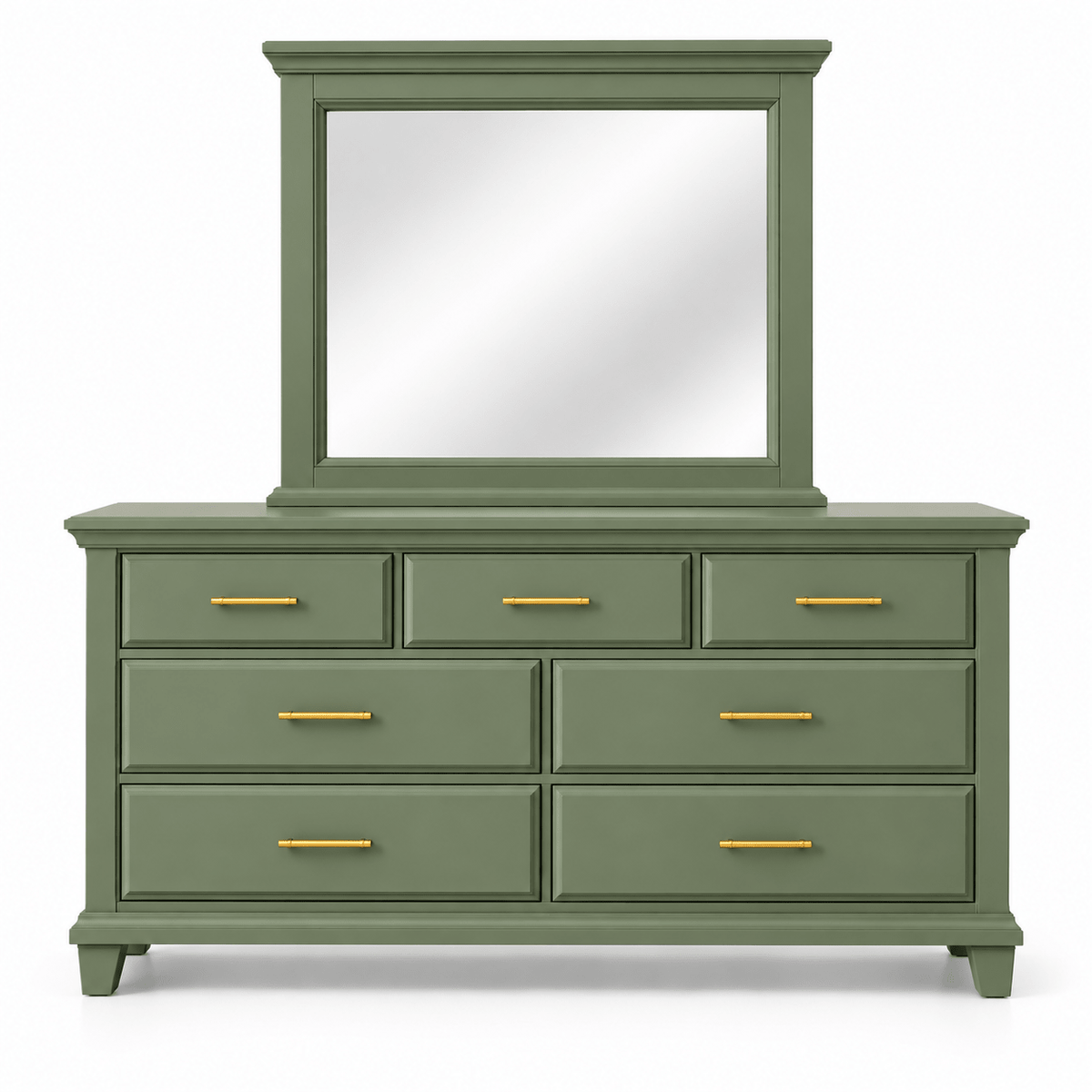 Sage 7-Drawer Dresser with Mirror - George's Furniture