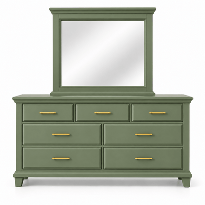 Sage 7-Drawer Dresser with Mirror - George's Furniture