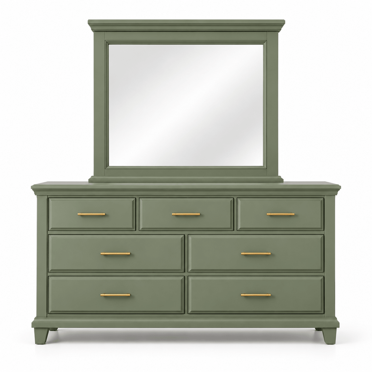 Sage 7-Drawer Dresser with Mirror - George's Furniture