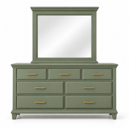 Sage 7-Drawer Dresser with Mirror - George's Furniture