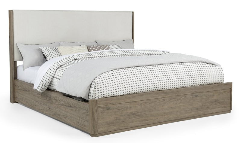Siena Neutral Upholstered Bed – Queen and King - George's Furniture