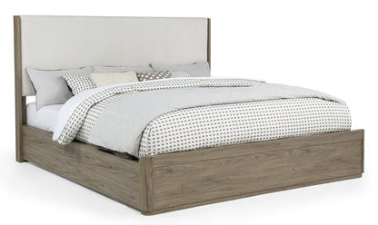 Siena Neutral Upholstered Bed – Queen and King - George's Furniture