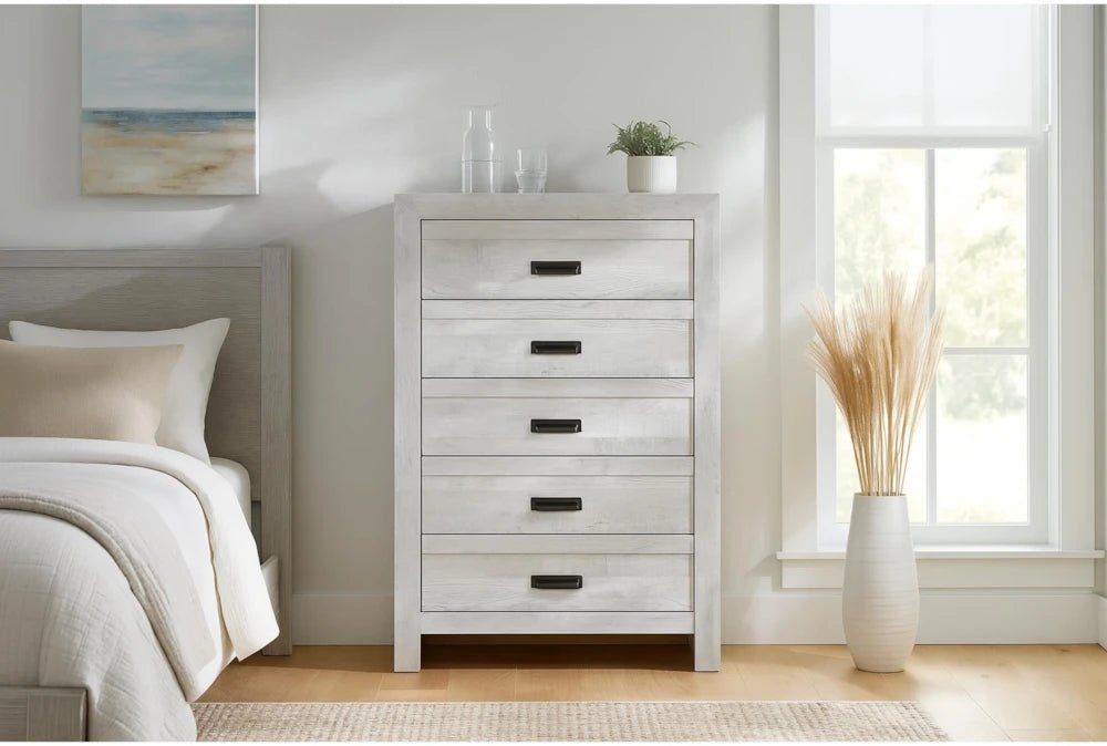 Solara 5 Drawer Chest – Light Oak Bedroom Storage - George's Furniture