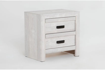 Solara Light Oak Nightstand – Modern 2 Drawer Bedside Table - George's Furniture