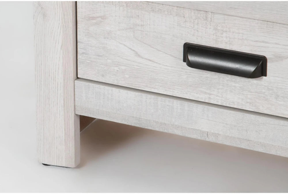 Solara Light Oak Nightstand – Modern 2 Drawer Bedside Table - George's Furniture
