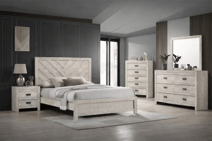 Solara White Bedroom Set – Modern 4 Piece Bedroom Furniture (Twin, Full, Queen, King) - George's Furniture