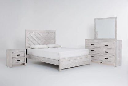 Solara White Bedroom Set – Modern 4 Piece Bedroom Furniture (Twin, Full, Queen, King) - George's Furniture