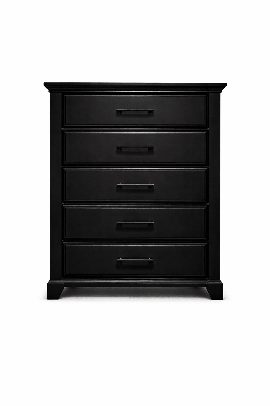 Vanta Black 5 Drawer Chest | Solid Wood - George's Furniture