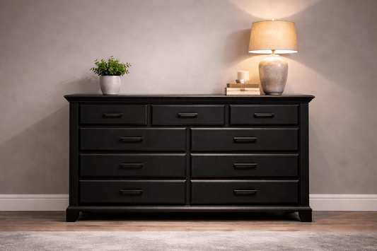 Vanta Black 7 Drawer Dresser | Solid Wood - George's Furniture