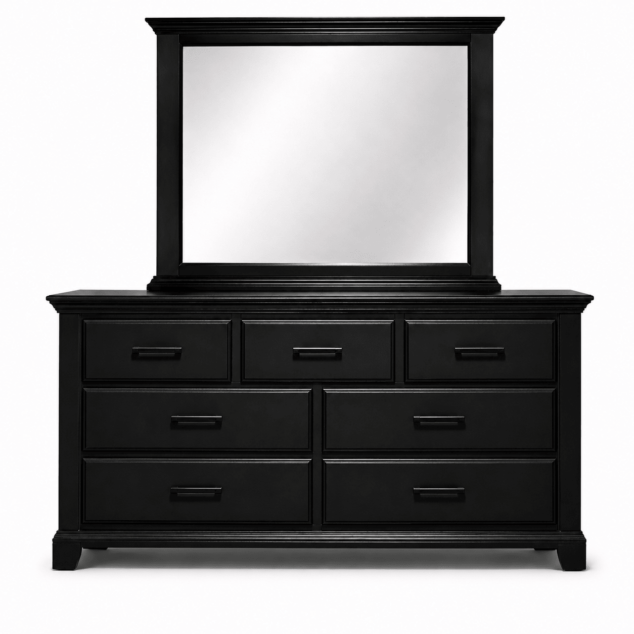 Vanta Black 7 Drawer Dresser | Solid Wood - George's Furniture