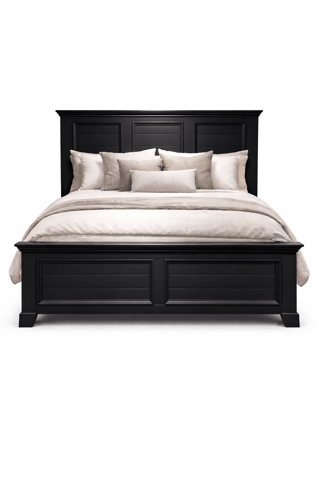 Vanta Black Solid Wood Bed Frame - George's Furniture
