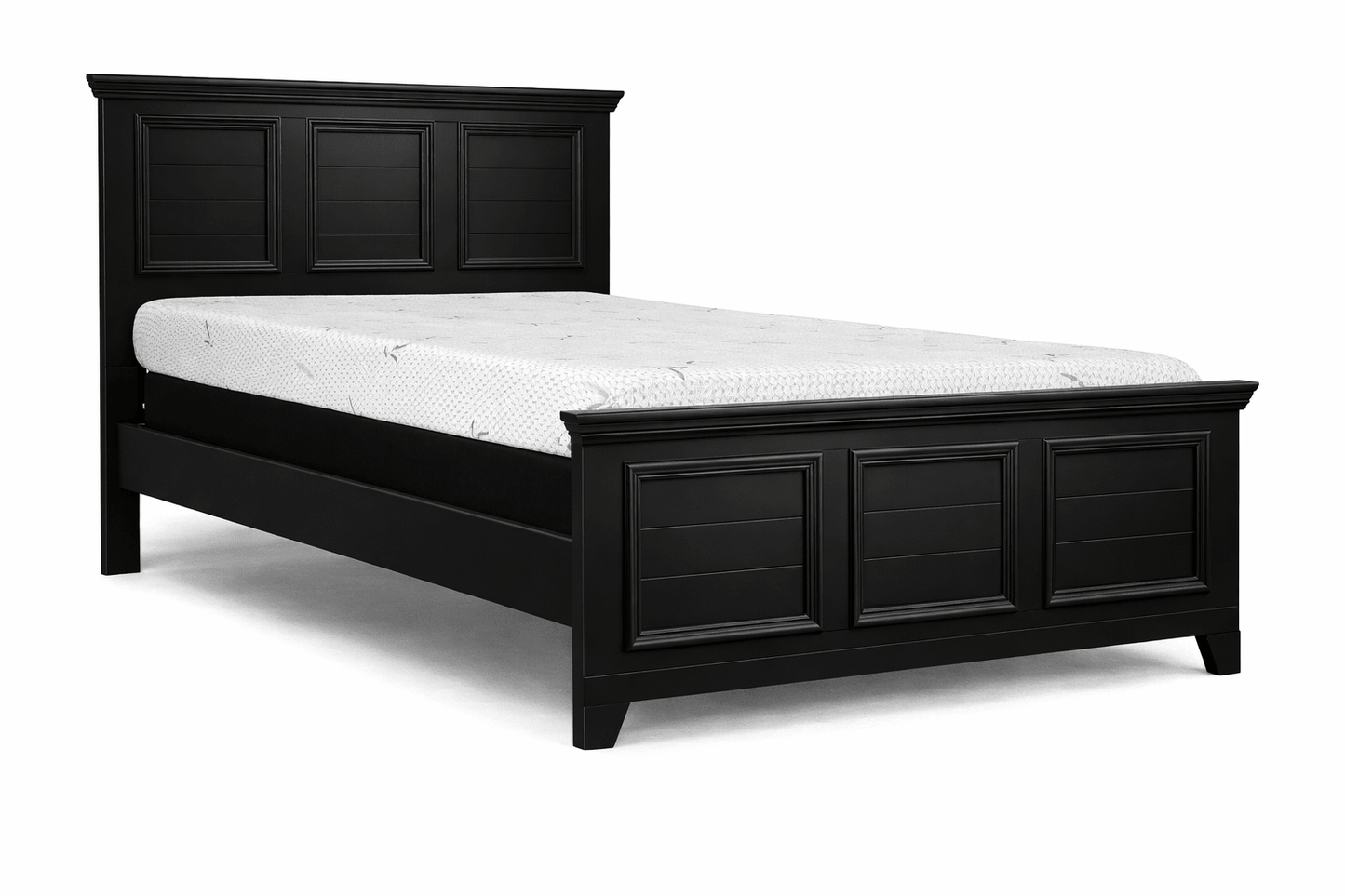 Vanta Black Solid Wood Bed Frame - George's Furniture
