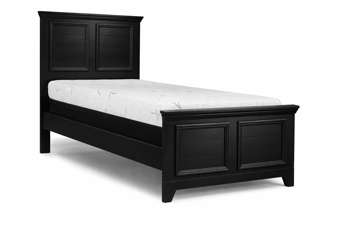 Vanta Black Solid Wood Bed Frame - George's Furniture