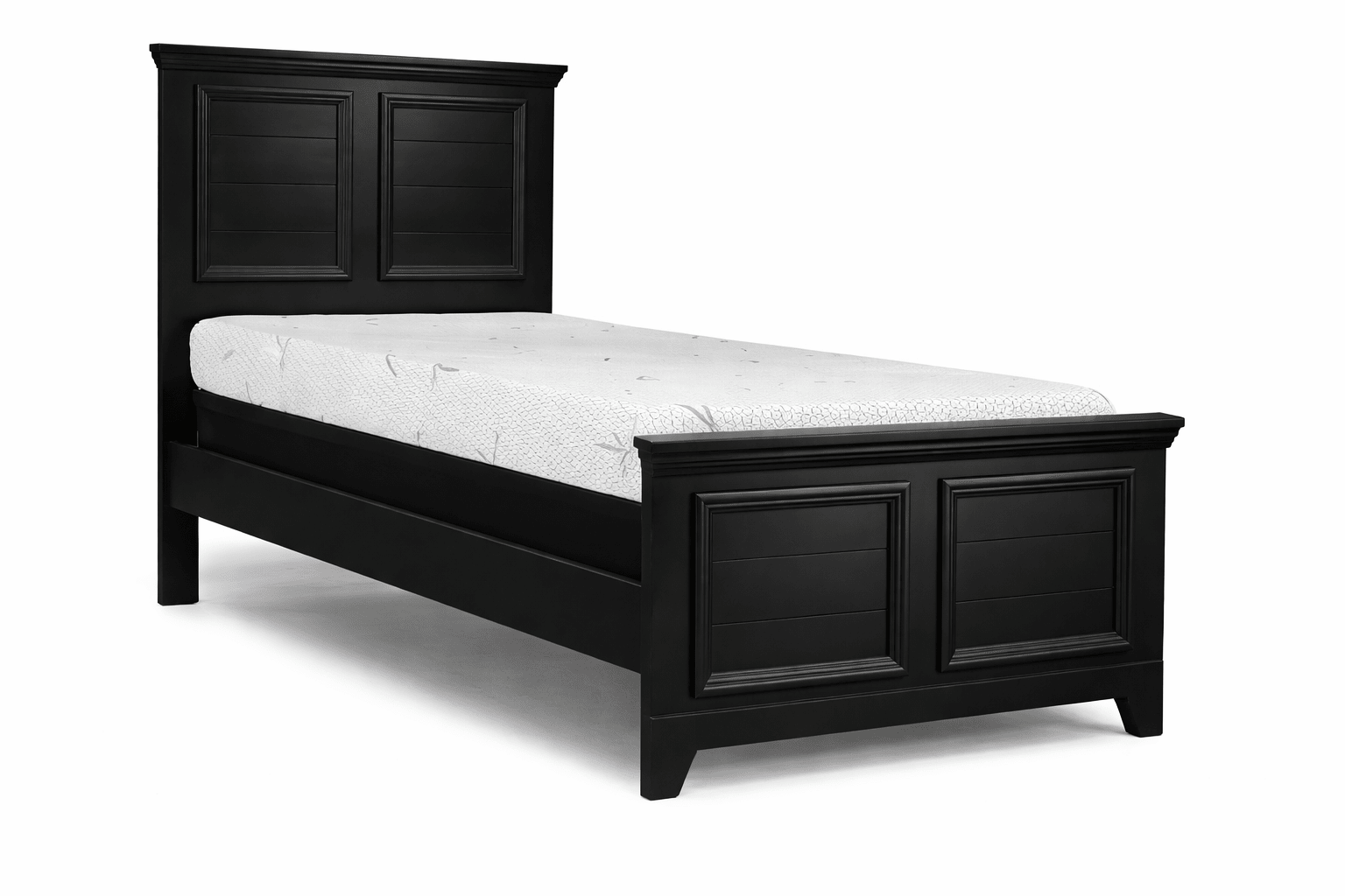 Vanta Black Solid Wood Bed Frame - George's Furniture