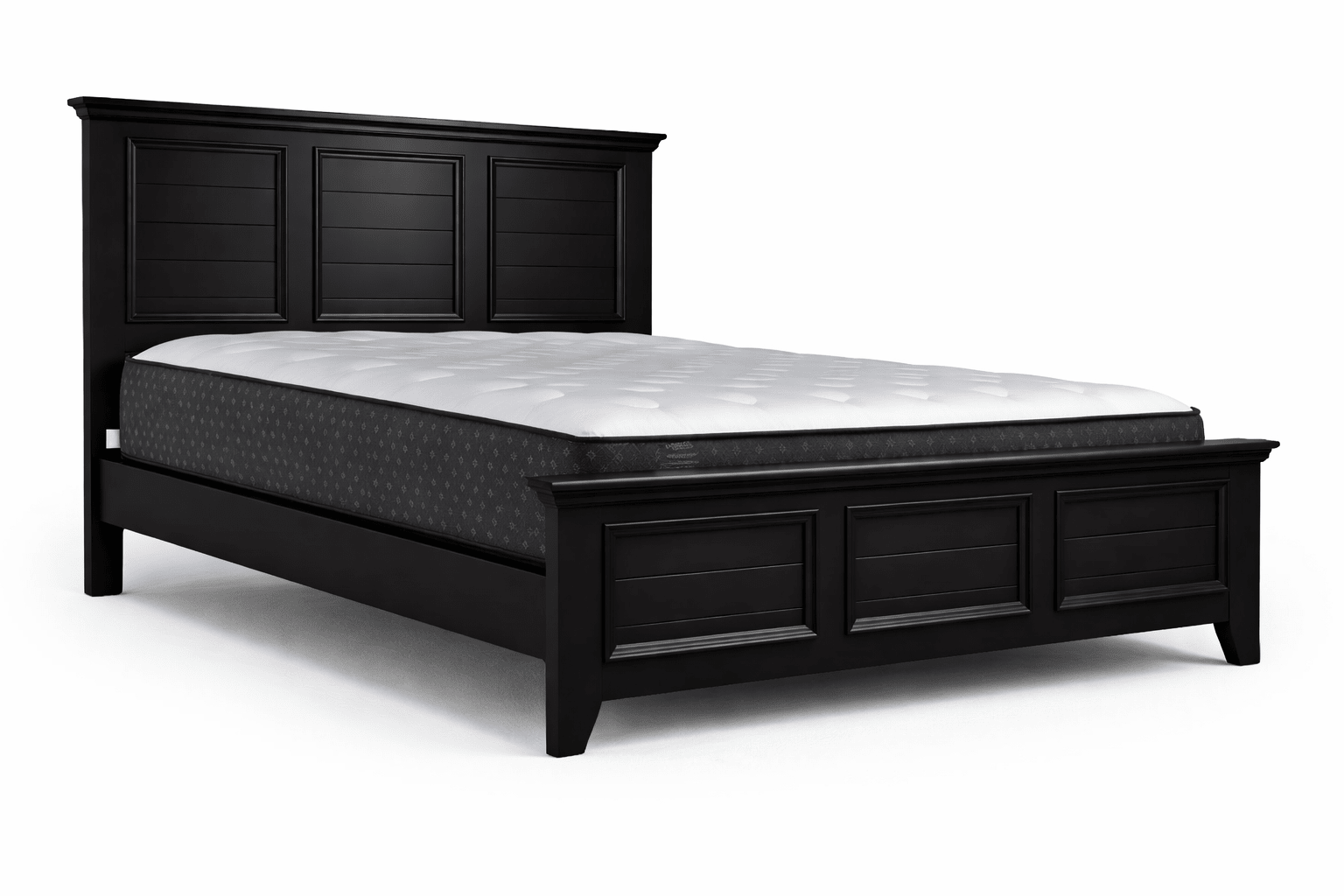Vanta Black Solid Wood Bed Frame - George's Furniture