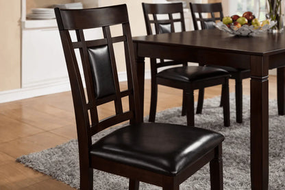 Westbrook 7 - Piece Dining Set – Dark Cherry Wood Table & Upholstered Chairs - George's Furniture