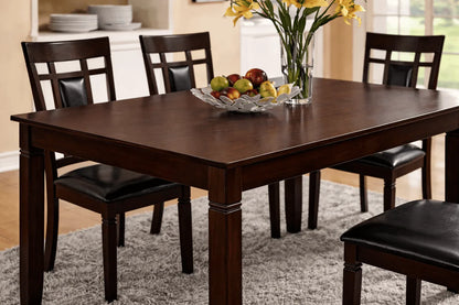Westbrook 7 - Piece Dining Set – Dark Cherry Wood Table & Upholstered Chairs - George's Furniture